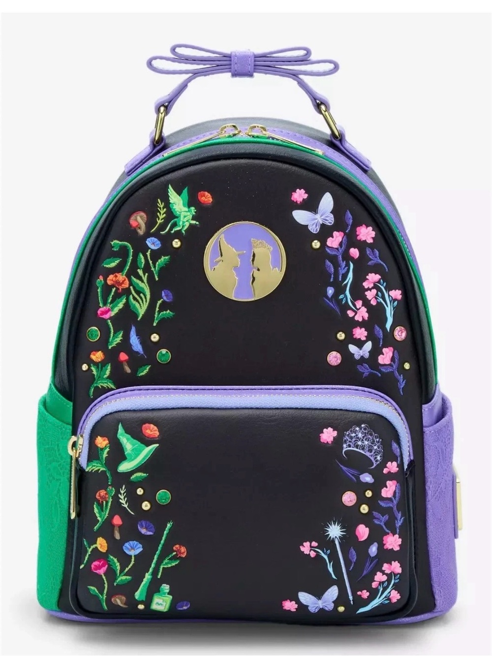 Wicked Glinda & Elphaba Floral & Lace Mini Hardtag Backpack NWT